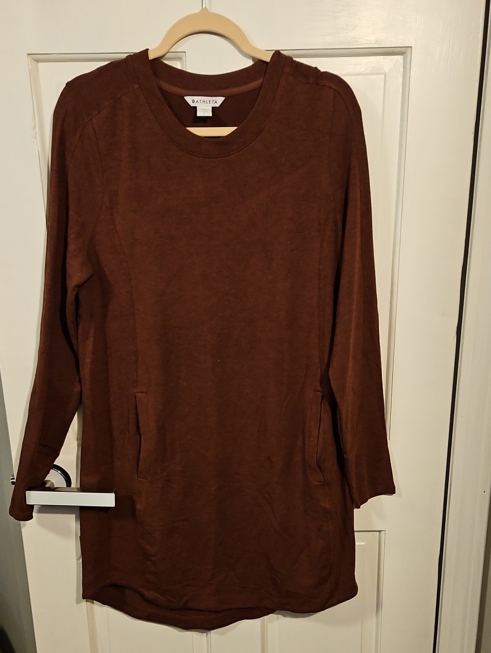 Athleta Brown Long Sleeve Tunic Dress